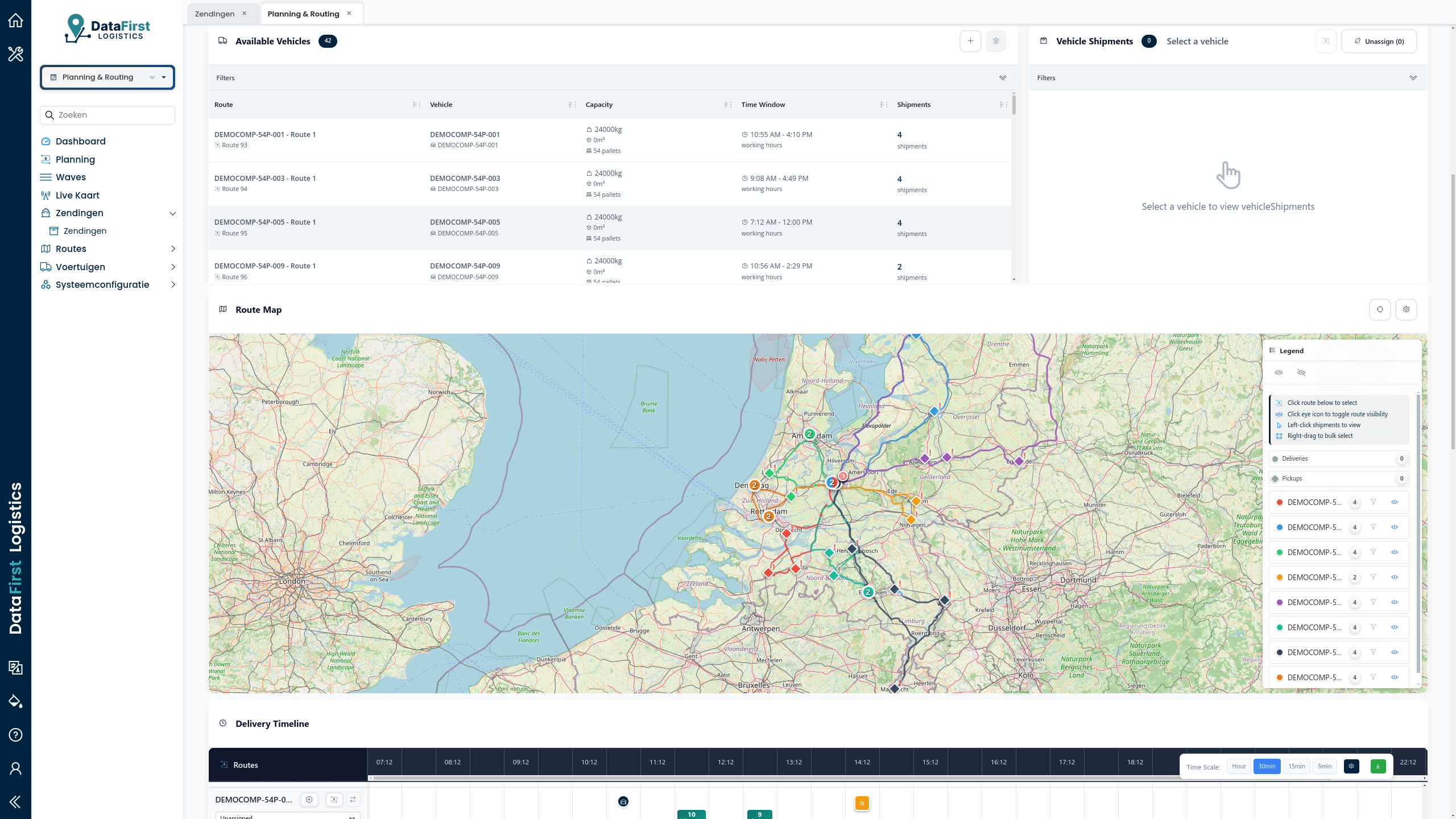 DataFirst Logistics platform screenshot